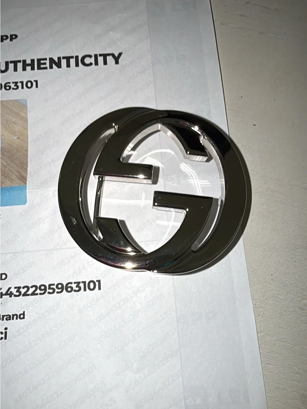 Gucci silver belt buckle authentication included !!! - Picture 2 of 5